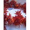 Lighted Maple Leaves Garland with Warm White Lights Battery Powered