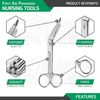 4 Pcs First Aid Paramedic Essential Nursing Tools Surgical Instruments - Blue