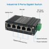 Mini Industrial 5-Port Gigabit Ethernet Switch 10/100Mbps half/full duplex and 1000Mbps full duplex
