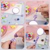 Framendino, 8 Pack Beadable Combs DIY with 8 Pack Mirrors Set Plastic Rat Tail Hand Handle for Crafts