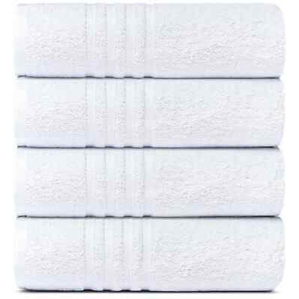 4 Pack 27x54 Inch 100% Cotton Bath Towels for Bathroom Pool Gym Spa Hotel