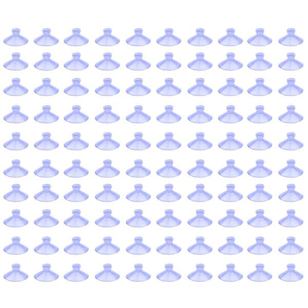 Hyamass 100pcs Mini Clear Plastic Suction Cups Without Hooks (Diameter 20mm)