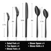 Black Silverware Set 20 Pcs 18/10 Stainless Steel Flatware for 4 Home Kitchen