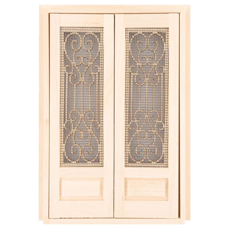 Porta In Miniatura Per Casa Delle Bambole 1:12 – 2 Pannelli In Legno Di Betulla Non Finito, Misura 18x8,6 Cm, Per Mobili In Miniatura E Decorazioni Fai Da Te