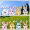 8 Sheets Easter Window Stickers Cute Bunny Easter Window Clings Double Sided Easter Rabbit Window Decoration Spring Easter Party Home Decorations