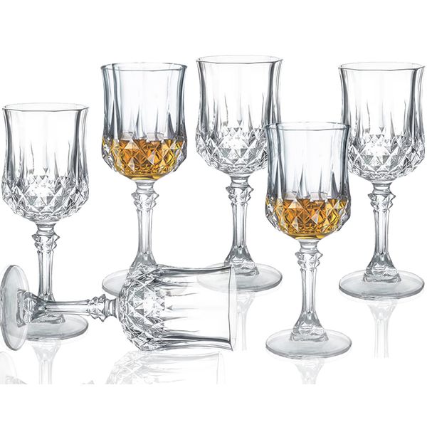 Srgeilzati Cordial Glasses with Stem,Sherry Glasses | Port glasses | Crystal Shot glasses | Limoncello glasses 1.75 oz (Set of 6)