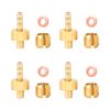 ZeroNine Copper Bike Brake Hose Set, 4pcs Olive & Insert, Gold