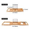 Utoplike Bamboo Bathtub Caddy Tray Bath Tray for Tub, Adjustable Bathroom Bathtub Organizer with Book Tablet Wine Glass Cup Towel Holder,Distinctive Gift