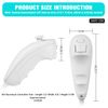 2 Pack White Nunchuck Controller for Nintendo Wii Video Game,Replacement Nunchuck Remote, Gamepad Controller