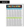 8.5 x 11 Education Multiplication Chart Table Poster, Double Sided Print, 25 Qty