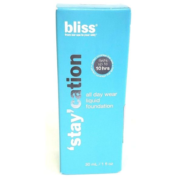 Bliss 'stay'cation All day wear liquid Foundation New in Box ESPRESSO staycation