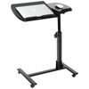 Rolling Laptop Desk Height Adjustable Stable Mobile Notebook Presentation Table