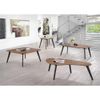 Omax Decor Dana Solid Wood End Table with Powder Coated Black Legs in Walnut