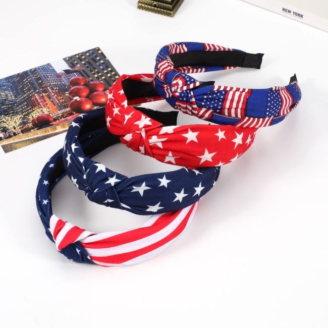 Ardorchid USA Flag Headbands American Patriotic Independence Day 4th of July Christmas Headband Hair Hoop for Women Girls