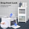 3Pack 7.9 Gallon Plastic Stackable Shoe Clothes Storage Box Organizer w/ Wheels