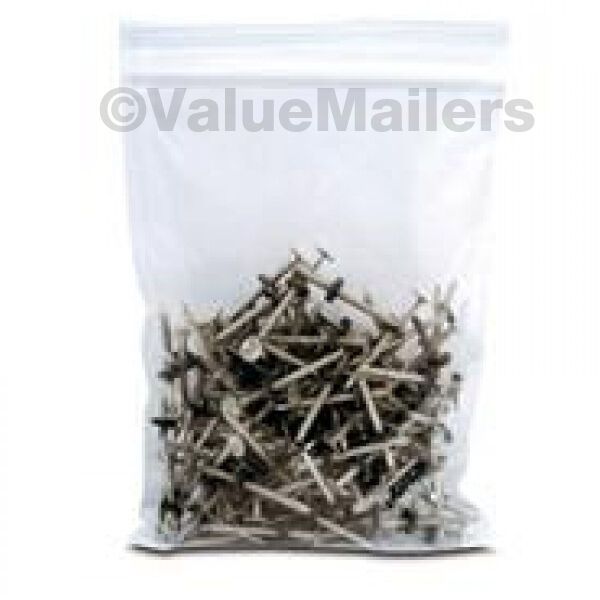 200 10x13 Clear Plastic Zipper Poly Locking Reclosable Bags 2 MiL