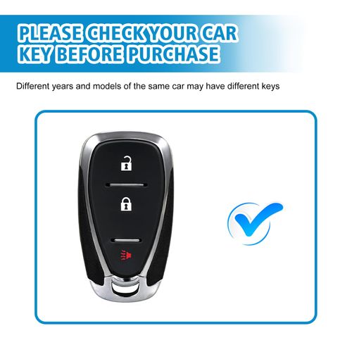 Rislobx 3 Button Key Fob TPU Shell for Chevy, Key Cover Compatible with 2016 2017 2018 2019 2020 2021 2022 Chevy Spark Traverse Equinox, for 2018 2019 2020 Chevy Trax (Blue)