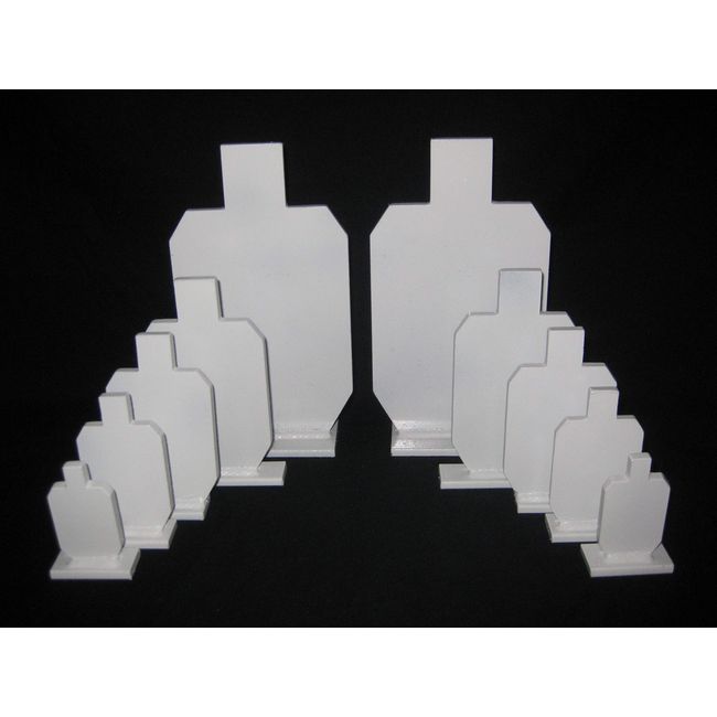 10 Piece IDPA/IPSC Steel Shooting Range Knock-Over Targets - AR500 Metal Knock-Down