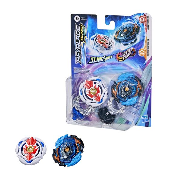 Beyblade Burst Surge Dual Collection Pack Hypersphere Lord Hydrax H5 and Slingshock Spiral Treptune T4 Battling Game Top Toys