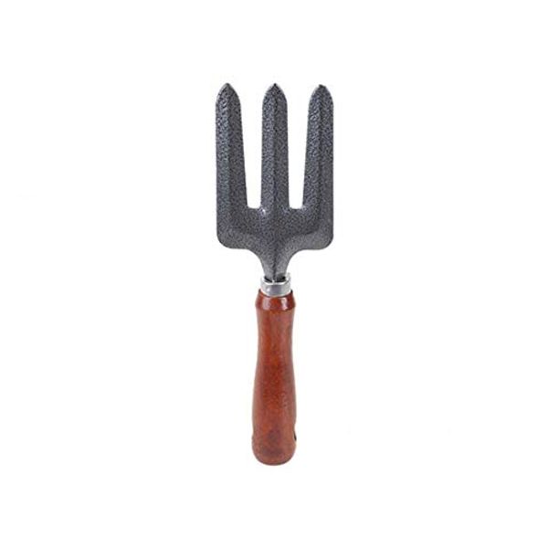 GARDEN HAND FORK WITH WOOD HANDLE