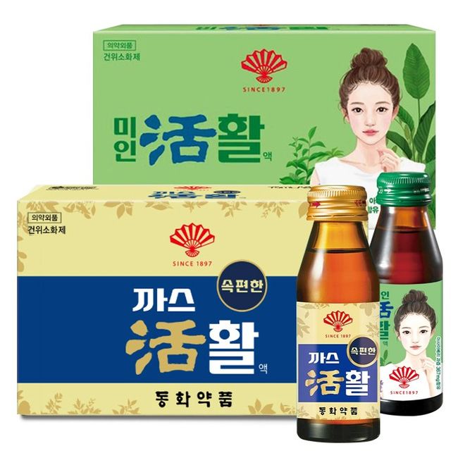 Dongwha Pharm Bupyo Cashwal 75ml 10 bottles + Miinhwal 75ml 10 bottles Family Digestive, 10 bottles, 1 set