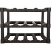 GEEZY Wine Rack Space-Saving 3 Tier Stackable Durable Stylish 12 Bottle Wine Holder Display for Maximizing Wine Storage, Free Standing