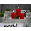 Bolsius pack 4 Pillar Candles Regular, "Dark Red 50 mm Width"