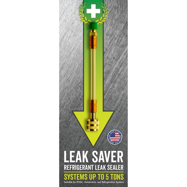 Leak Saver Direct Inject AC Leak Sealer | AC Stop Leak for Most HVAC Systems Up to 5 Tons | Works with All Systems & AC Refrigerants | Made in The USA