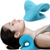 Neck Shoulder Relaxer Stretcher Cervical Traction Device Spine Alignment Blue