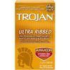 TROJAN Stimulations Ultra Ribbed Spermicidal Condoms, 12 Count