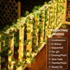 Joycome Solar Fairy Lights 12M 100 LED Fake Ivy Fairy Lights, 8 Modes Ivy Garland Artificial with Lights, IP65 Waterproof Vine String Lights for Balcony Garden Wall Aesthetic Bedroom Decoration