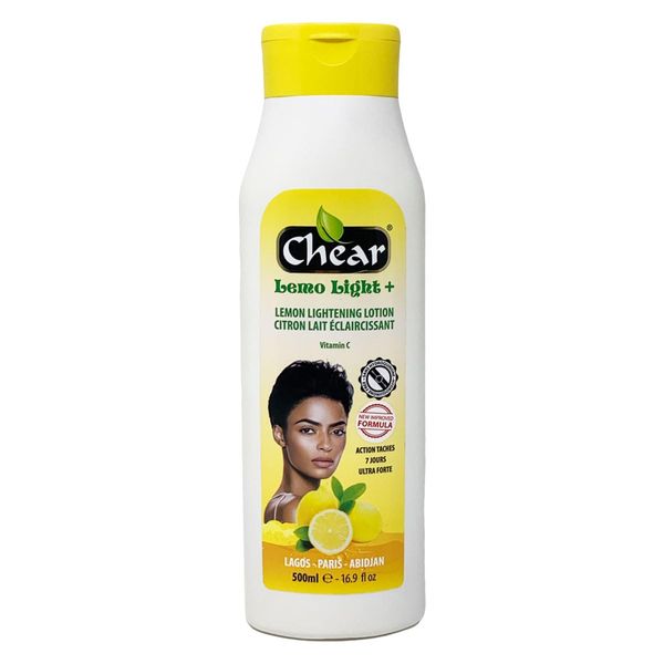 Chear Lemo Light+ Lemon Skin Lightening Whitening Brightening Body Lotion 500ml - New Formula with kojic acid & Vitamin C