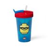 LEGO Classic Tumbler with Drinking Straw Iconic, Blue, One Size
