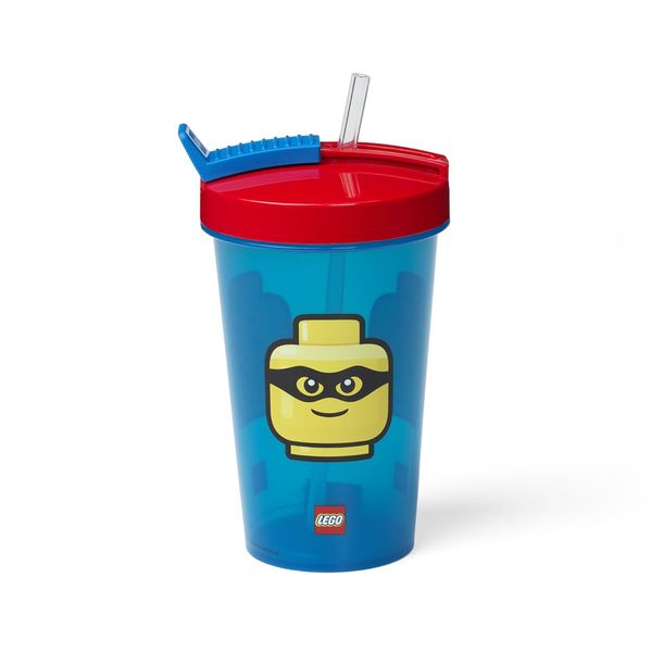 LEGO Classic Tumbler with Drinking Straw Iconic, Blue, One Size