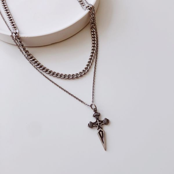 [All Surgical Steel] Antique Cross Sexy Choker Necklace