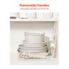 17 Pcs Pots and Pans Set Granite Nonstick Kitchen Cookware Sets Induction White