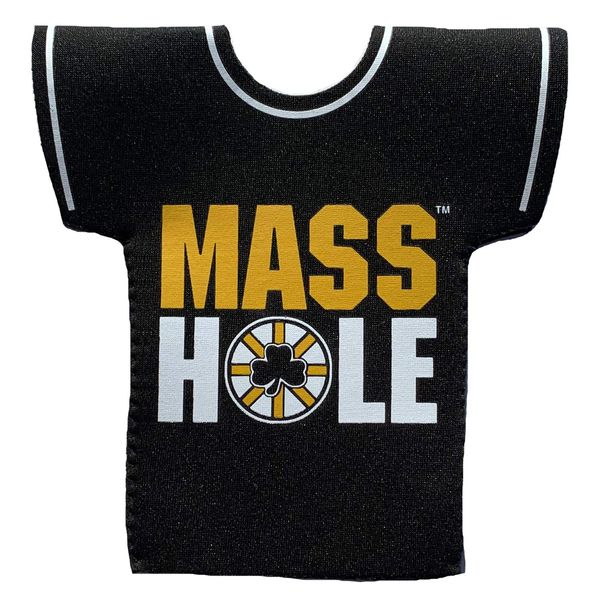 MASSHOLE (Black and Gold) Coozie