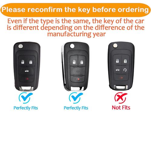 Sindeda for Chevrolet Key Fob Cover with Keychain Soft Full Protection Key Shell Key Case Compatible with Chevy Equinox Camaro Cruze Malibu Sonic Buick Terrain (Blue, 4 Buttons)