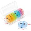 WOWHOUSE Pill Case Medicine Case Habit Box Weekly Round Portable Supplement Medicine Container (Multicolor)