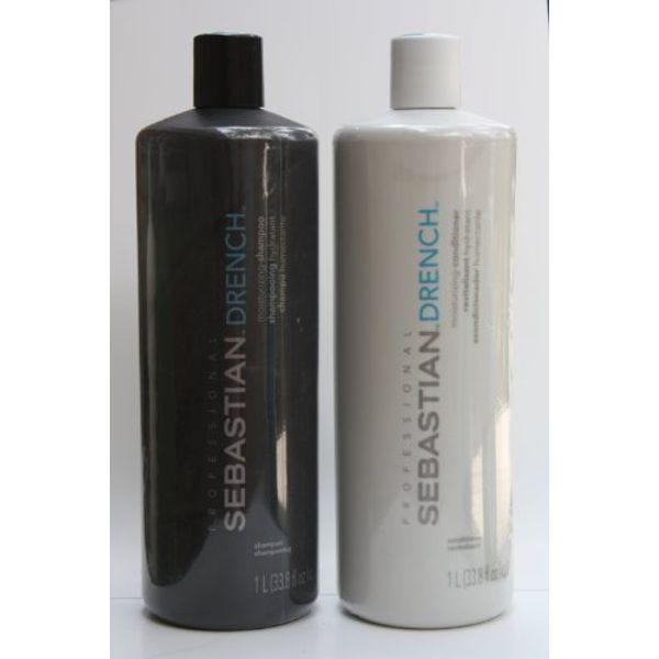 Sebastian Drench Moisturizing Shampoo and Conditioner Set 33.8 Ounces/1L by Sebastian [Beauty] (English Manual)