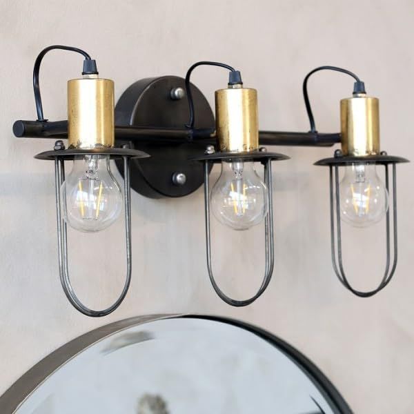 Chic Antique Iron Lamp H:24.5 cm/L:50 cm Antique Coal