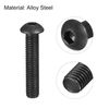 uxcell M8x40mm Hex Socket Button Head Bolts Alloy Steel Fastener Hardware Full Thread Lock Set Hex Socket Half Round 10pcs
