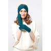 BYOS Winter Solid Toasty Warm Fleece Lined Knit Gloves & Headband 2 PCs Set