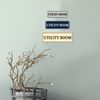 Standard Utility Room Sign - Red - Medium (1 Pack)
