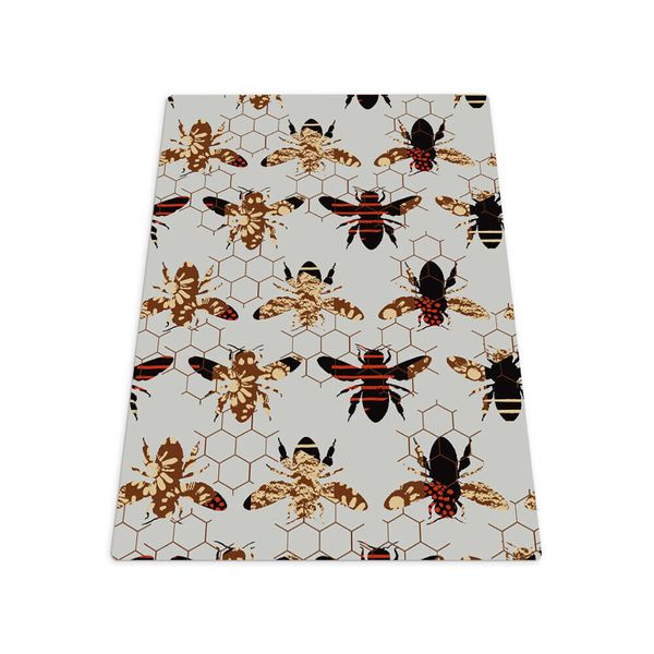 Furniture floor protector Mat under Chair Desk Bees Honeycomb PVC 140x100