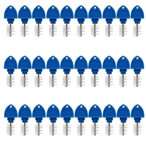 Beer Plugs Tap Brush,30 Pack Beer Faucet Tap Cleaning Plug Brush for Draft Beer Faucet Cap (Blue)