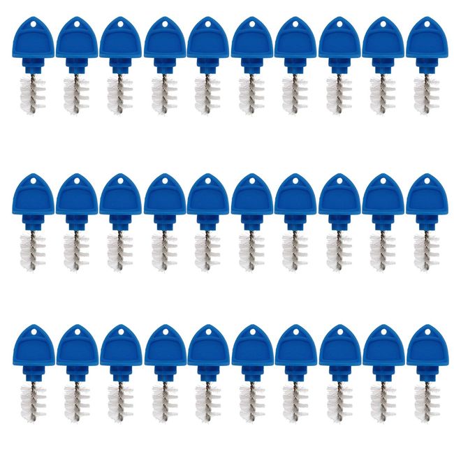 Beer Plugs Tap Brush,30 Pack Beer Faucet Tap Cleaning Plug Brush for Draft Beer Faucet Cap (Blue)