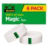 Scotch Magic Tape, Invisible, Home Office Supplies and Back to School Supplies for College and Classrooms, 6 Rolls