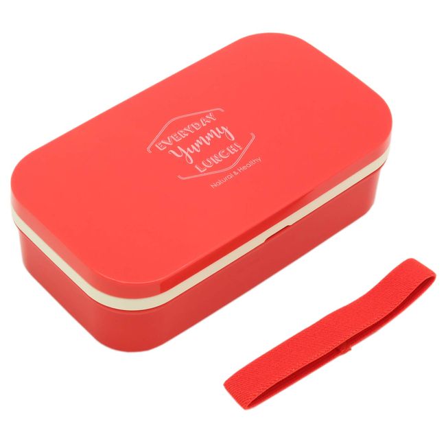 OSK SLC-8 EVERYDAY Yummy LUNCH! Red, 16.9 fl oz (500 ml), Lunch Box (with Partitions), Made in Japan