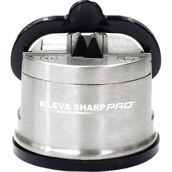 Clever Sharp Pro KLEVA SHARP PRO Knife Sharpener, Double Edged, Manual, Quick Sharpening and Sharpening (Silver)